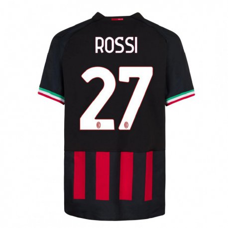 Kandiny Herren Leonardo Rossi #27 Schwarz Rot Heimtrikot Trikot 2022/23 T-Shirt