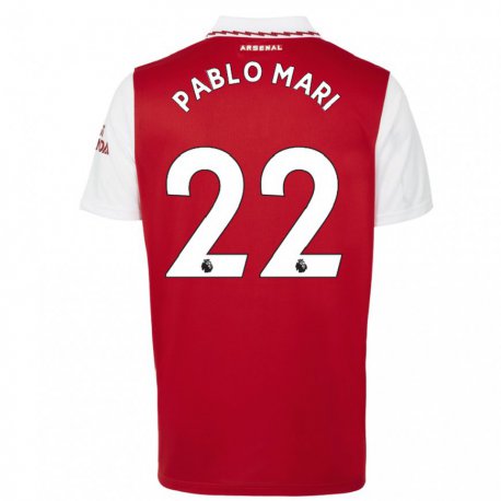 Kandiny Herren Pablo Mari #22 Rot Weiß Heimtrikot Trikot 2022/23 T-shirt
