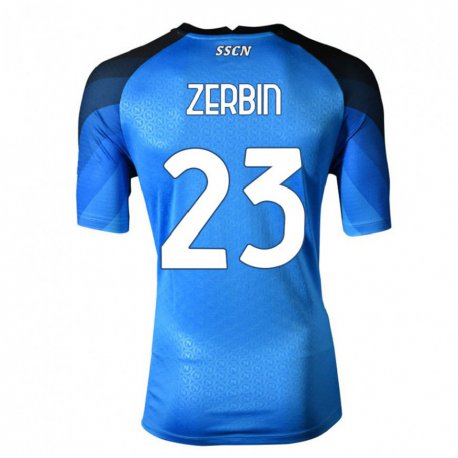 Kandiny Herren Alessio Zerbin #23 Dunkelblau Grau Heimtrikot Trikot 2022/23 T-Shirt