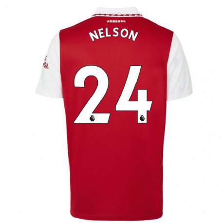 Kandiny Herren Reiss Nelson #24 Rot Weiß Heimtrikot Trikot 2022/23 T-shirt