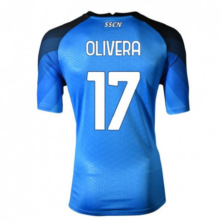 Kandiny Herren Mathias Olivera #17 Dunkelblau Grau Heimtrikot Trikot 2022/23 T-Shirt