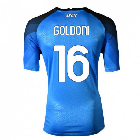 Kandiny Herren Eleonora Goldoni #16 Dunkelblau Grau Heimtrikot Trikot 2022/23 T-Shirt