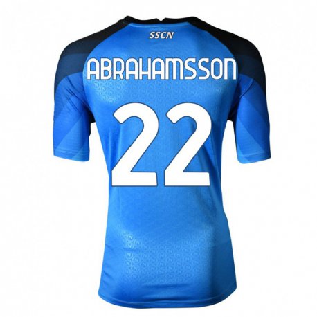 Kandiny Herren Sejde Abrahamsson #22 Dunkelblau Grau Heimtrikot Trikot 2022/23 T-Shirt