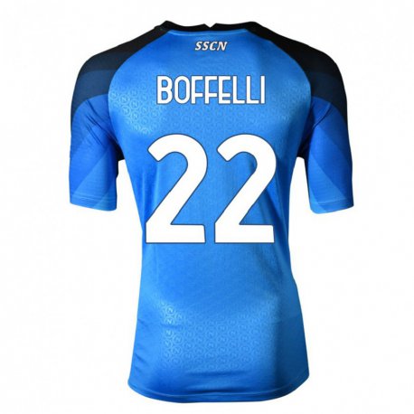 Kandiny Herren Valerio Boffelli #22 Dunkelblau Grau Heimtrikot Trikot 2022/23 T-Shirt