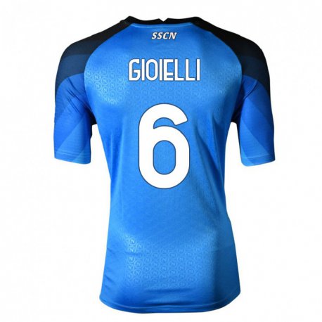 Kandiny Herren Francesco Pio Gioielli #6 Dunkelblau Grau Heimtrikot Trikot 2022/23 T-Shirt