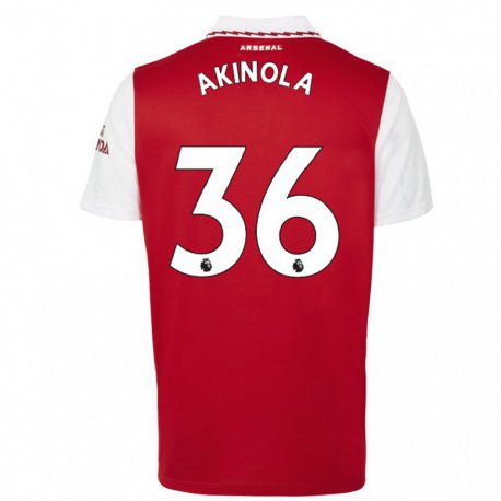 Kandiny Herren Tim Akinola #36 Rot Weiß Heimtrikot Trikot 2022/23 T-shirt