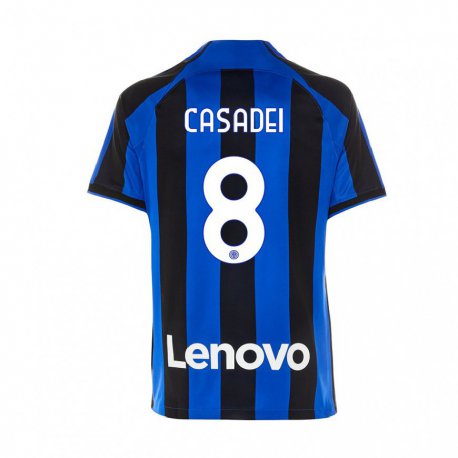 Kandiny Herren Cesare Casadei #8 Königsblau Schwarz Heimtrikot Trikot 2022/23 T-shirt