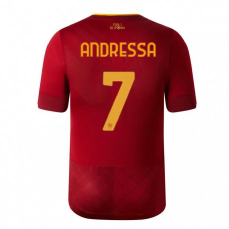 Kandiny Herren Andressa #7 Rotbraun Heimtrikot Trikot 2022/23 T-shirt