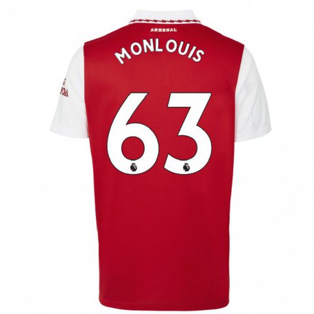 Kandiny Herren Zane Monlouis #63 Rot Weiß Heimtrikot Trikot 2022/23 T-shirt