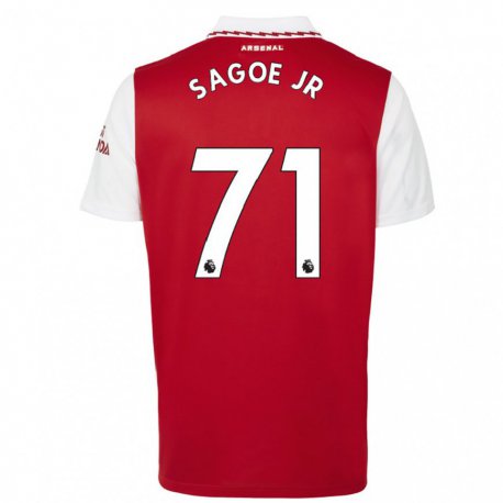 Kandiny Herren Charles Sagoe Jr #71 Rot Weiß Heimtrikot Trikot 2022/23 T-shirt