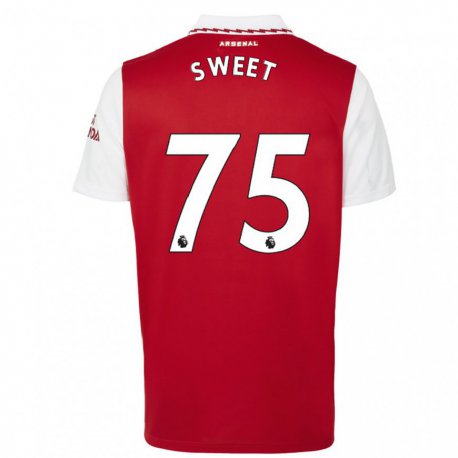 Kandiny Herren James Sweet #75 Rot Weiß Heimtrikot Trikot 2022/23 T-shirt