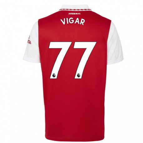 Kandiny Herren Billy Vigar #77 Rot Weiß Heimtrikot Trikot 2022/23 T-shirt