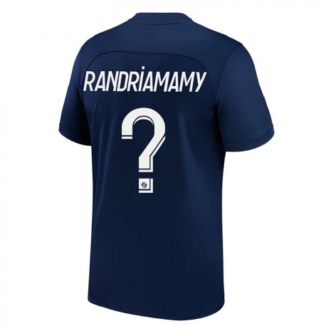 Kandiny Herren Mathyas Randriamamy #0 Dunkelblau Rot Heimtrikot Trikot 2022/23 T-Shirt