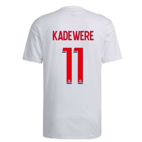 Kandiny Herren Tino Kadewere #11 Weiß Blau Rot Heimtrikot Trikot 2022/23 T-Shirt