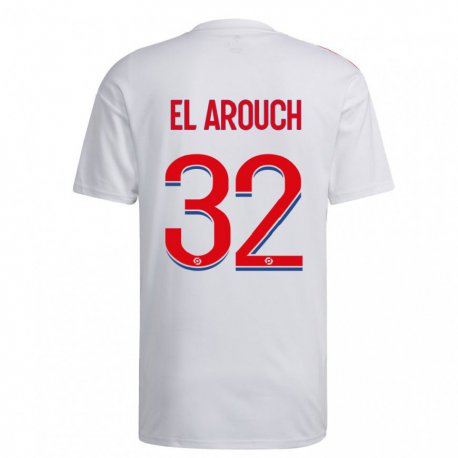 Kandiny Herren Mohamed El Arouch #32 Weiß Blau Rot Heimtrikot Trikot 2022/23 T-Shirt