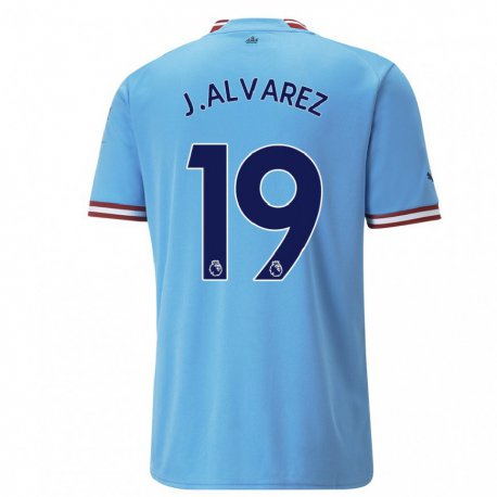 Kandiny Herren Julian Alvarez #19 Blau Rot Heimtrikot Trikot 2022/23 T-shirt