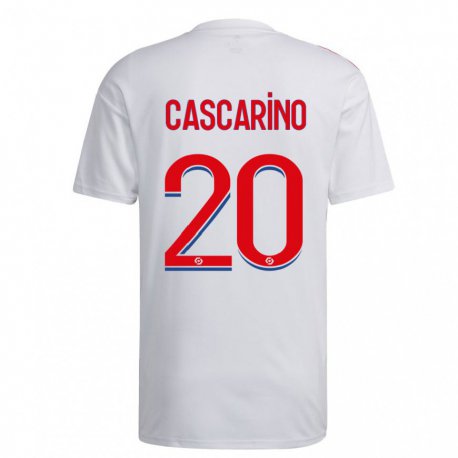 Kandiny Herren Delphine Cascarino #20 Weiß Blau Rot Heimtrikot Trikot 2022/23 T-Shirt
