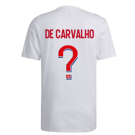 Kandiny Herren Mathys De Carvalho #0 Weiß Blau Rot Heimtrikot Trikot 2022/23 T-Shirt