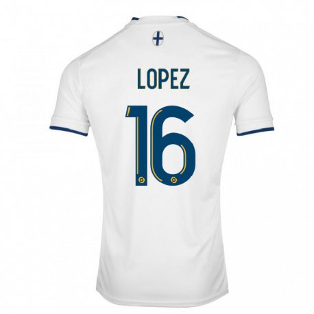 Kandiny Herren Pau Lopez #16 Weißer Saphir Heimtrikot Trikot 2022/23 T-Shirt