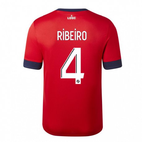 Kandiny Herren Alexsandro Ribeiro #4 Roter Zuckerapfel Heimtrikot Trikot 2022/23 T-Shirt