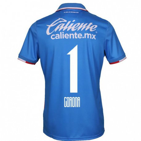 Kandiny Herren Jose De Jesus Corona #1 Azurblau Heimtrikot Trikot 2022/23 T-shirt