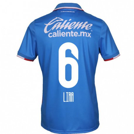 Kandiny Herren Erik Lira #6 Azurblau Heimtrikot Trikot 2022/23 T-shirt