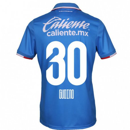 Kandiny Herren Andres Gudino #30 Azurblau Heimtrikot Trikot 2022/23 T-shirt