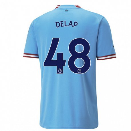 Kandiny Herren Liam Delap #48 Blau Rot Heimtrikot Trikot 2022/23 T-shirt