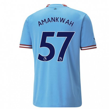 Kandiny Herren Yeboah Amankwah #57 Blau Rot Heimtrikot Trikot 2022/23 T-shirt