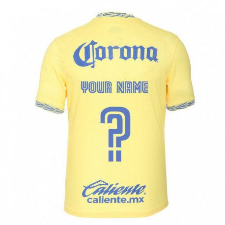 Kandiny Herren Ihren Namen #0 Zitronengelb Heimtrikot Trikot 2022/23 T-shirt