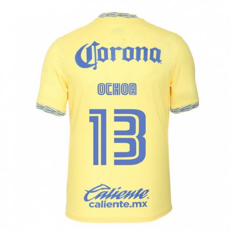 Kandiny Herren Guillermo Ochoa #13 Zitronengelb Heimtrikot Trikot 2022/23 T-shirt