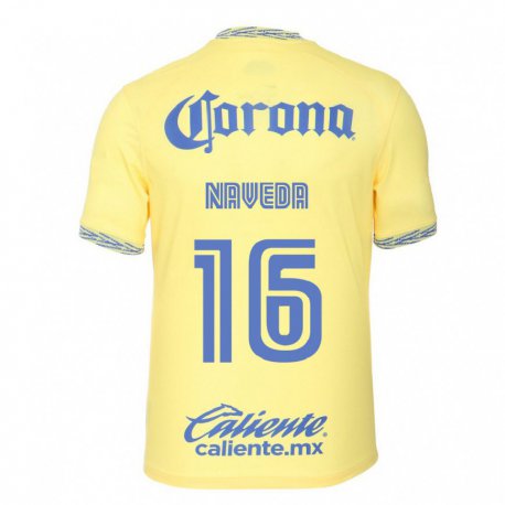 Kandiny Herren Santiago Naveda #16 Zitronengelb Heimtrikot Trikot 2022/23 T-shirt