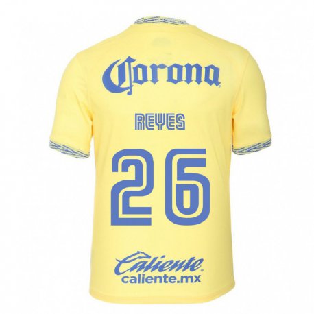Kandiny Herren Salvador Reyes #26 Zitronengelb Heimtrikot Trikot 2022/23 T-shirt