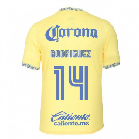 Kandiny Herren Monica Rodriguez #14 Zitronengelb Heimtrikot Trikot 2022/23 T-shirt