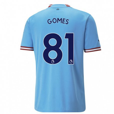 Kandiny Herren Claudio Gomes #81 Blau Rot Heimtrikot Trikot 2022/23 T-shirt