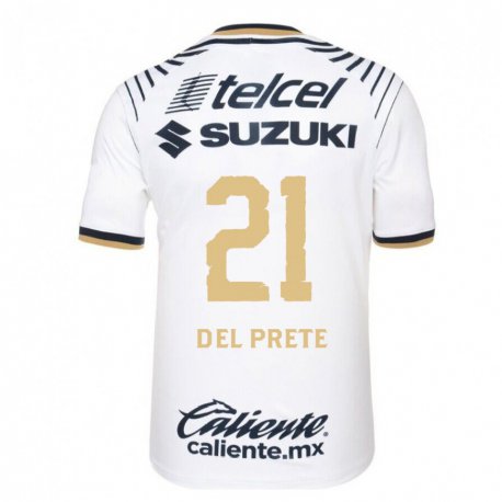 Kandiny Herren Gustavo Del Prete #21 Weißes Denim Heimtrikot Trikot 2022/23 T-shirt