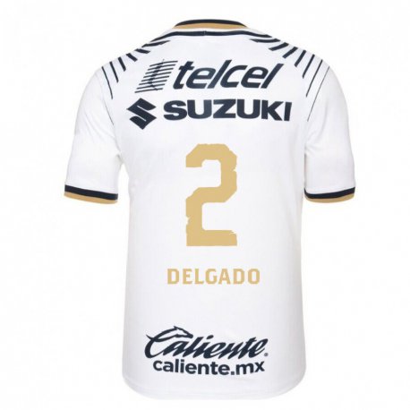 Kandiny Herren Dirce Delgado #2 Weißes Denim Heimtrikot Trikot 2022/23 T-shirt
