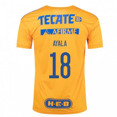Kandiny Herren David Ayala #18 Hummel Gelb Heimtrikot Trikot 2022/23 T-shirt