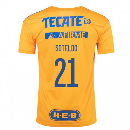 Kandiny Herren Yeferson Soteldo #21 Hummel Gelb Heimtrikot Trikot 2022/23 T-shirt
