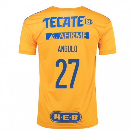 Kandiny Herren Jesus Angulo #27 Hummel Gelb Heimtrikot Trikot 2022/23 T-shirt