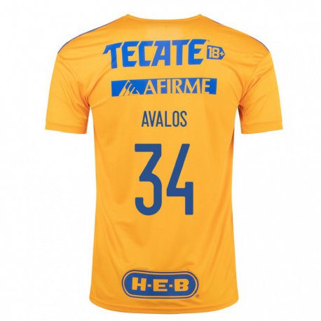 Kandiny Herren Erick Avalos #34 Hummel Gelb Heimtrikot Trikot 2022/23 T-shirt