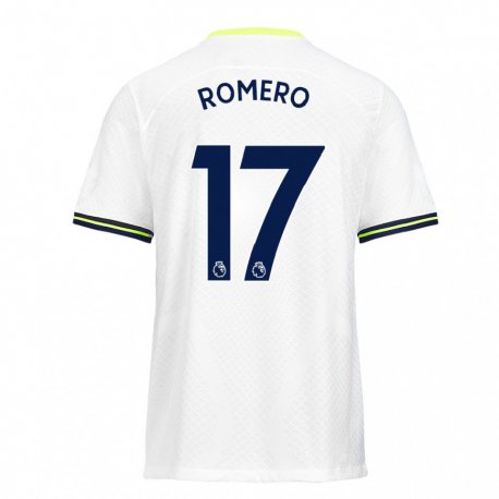 Kandiny Herren Cristian Romero #17 Weiß Grün Heimtrikot Trikot 2022/23 T-shirt