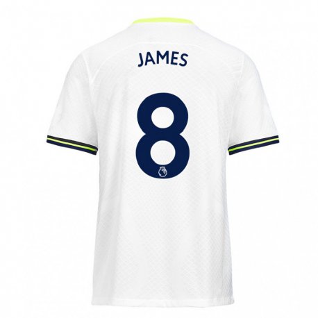 Kandiny Herren Angharad James #8 Weiß Grün Heimtrikot Trikot 2022/23 T-shirt
