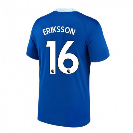 Kandiny Herren Magdalena Eriksson #16 Dunkelblau Heimtrikot Trikot 2022/23 T-shirt