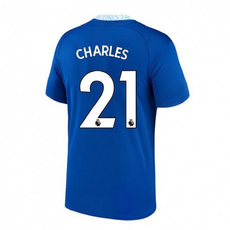 Kandiny Herren Niamh Charles #21 Dunkelblau Heimtrikot Trikot 2022/23 T-shirt