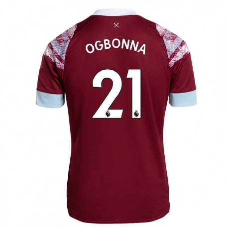 Kandiny Herren Angelo Ogbonna #21 Rotwein Heimtrikot Trikot 2022/23 T-shirt