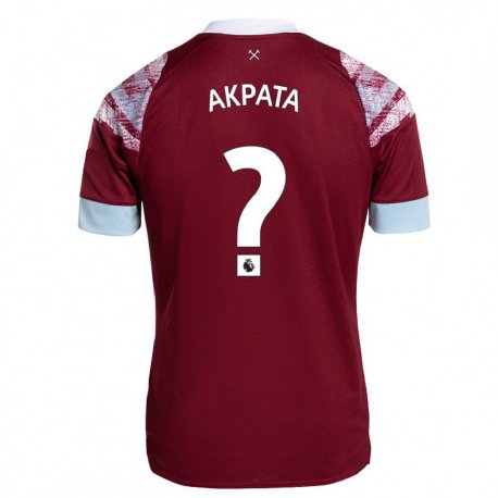 Kandiny Herren Tyron Akpata #0 Rotwein Heimtrikot Trikot 2022/23 T-shirt