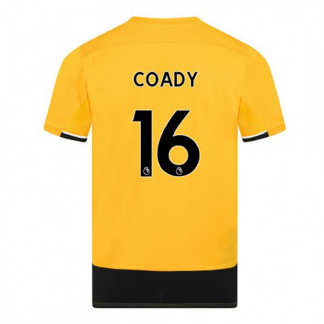 Kandiny Herren Conor Coady #16 Gelb Schwarz Heimtrikot Trikot 2022/23 T-shirt