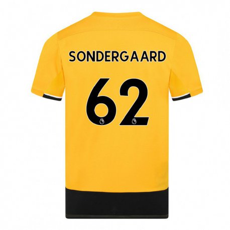 Kandiny Herren Andreas Sondergaard #62 Gelb Schwarz Heimtrikot Trikot 2022/23 T-shirt