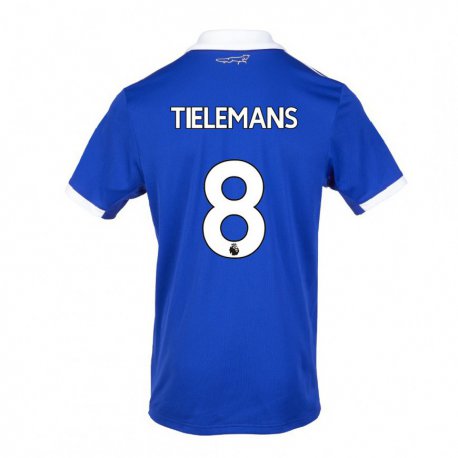 Kandiny Herren Youri Tielemans #8 Blau Weiss Heimtrikot Trikot 2022/23 T-shirt
